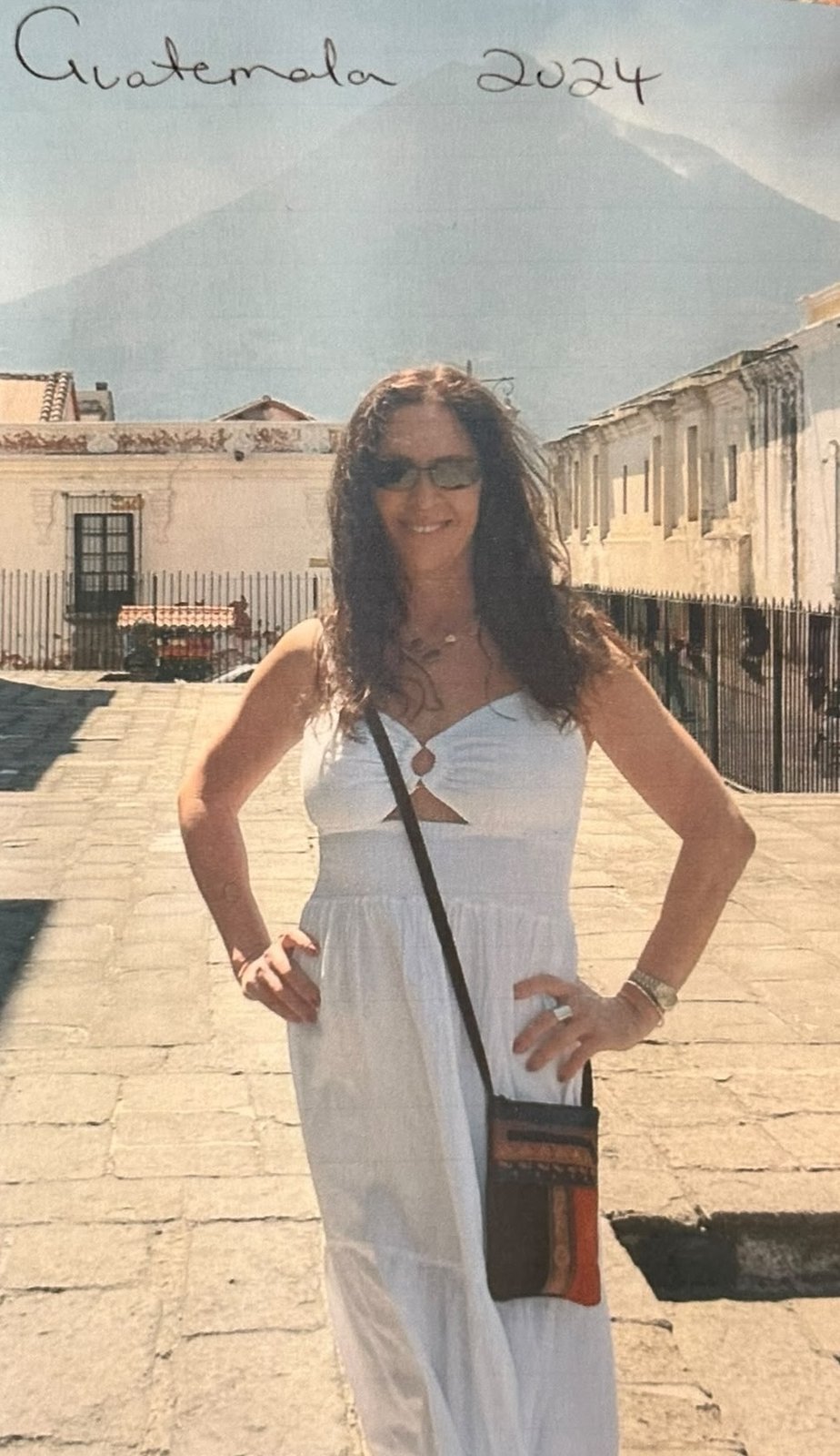 Rhonda L.C. Hull the day after hiking Acatenango Volcano in Guatemala