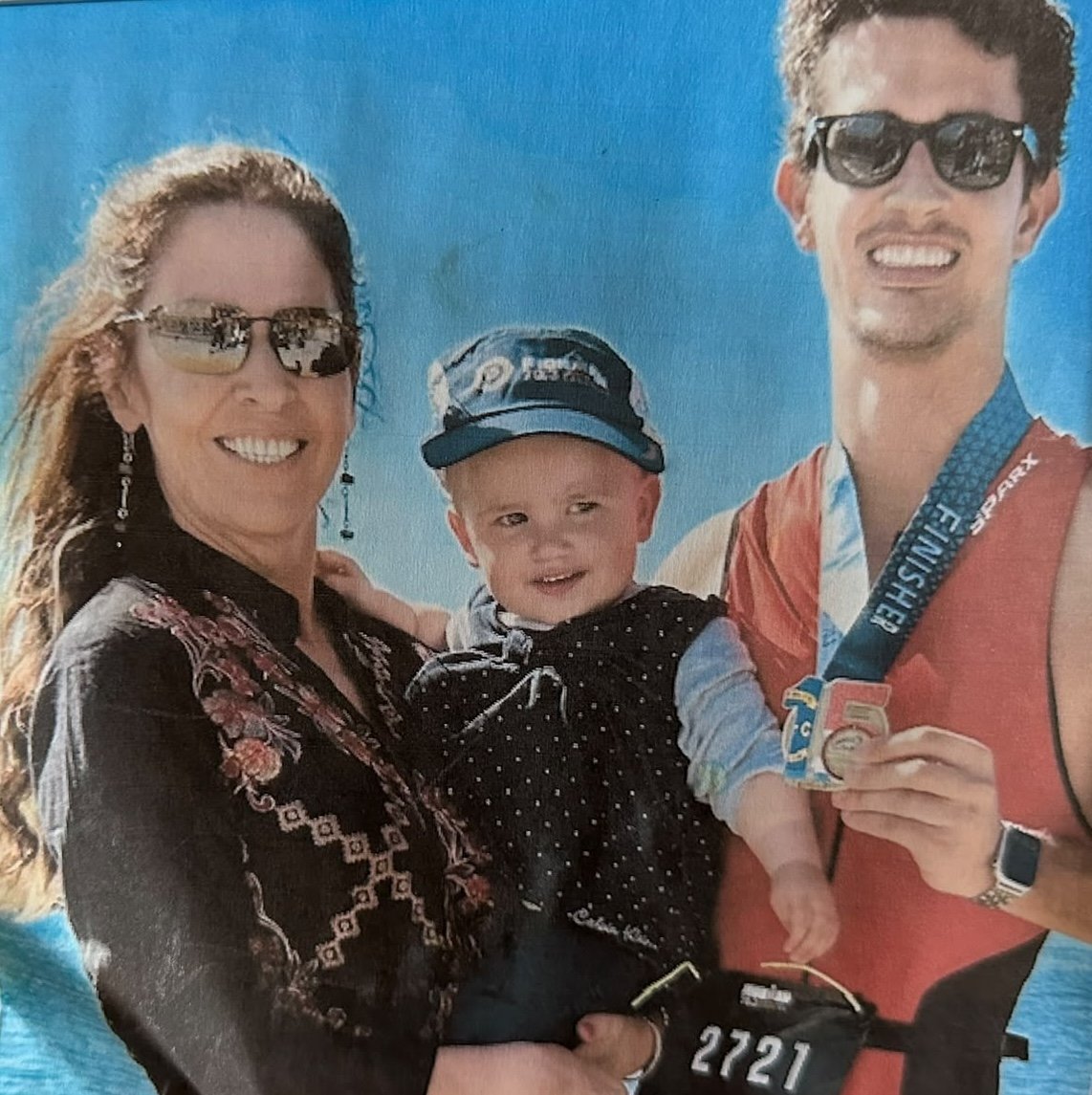 Jeffrey after completing his first Ironman triathlon