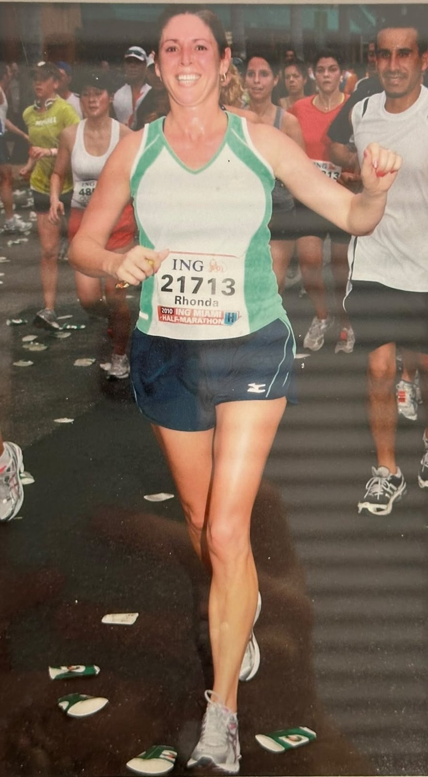 Rhonda L.C. Hull at the Miami Marathon, 2010