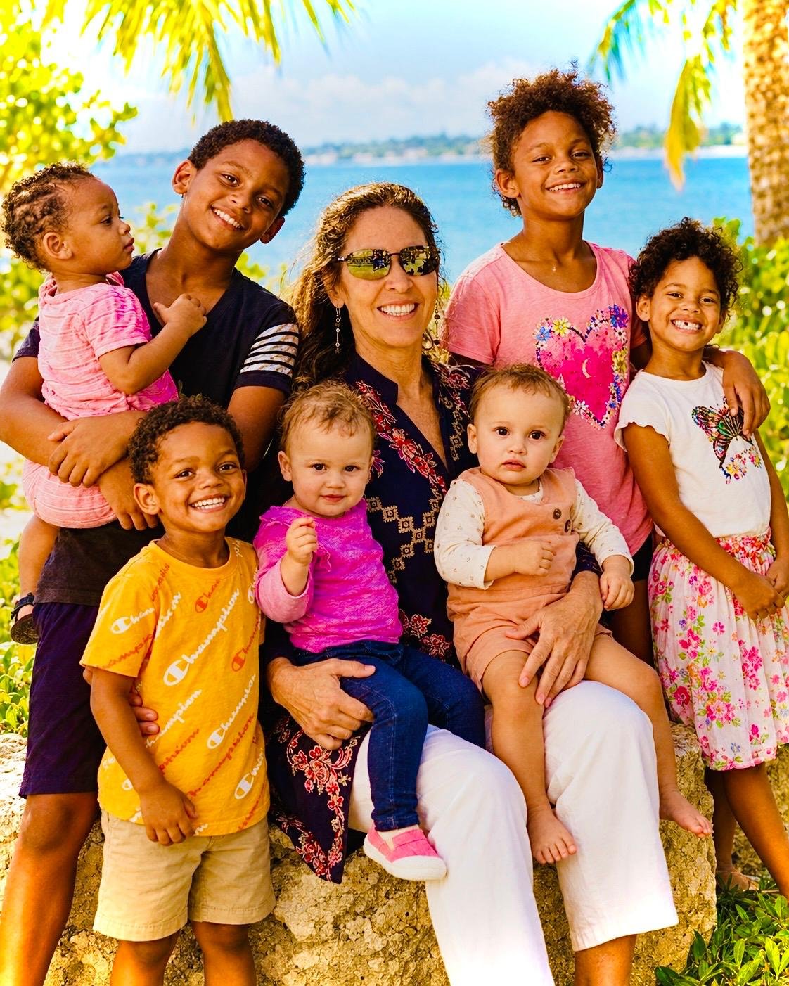 Rhonda L.C. Hull with her grandchildren